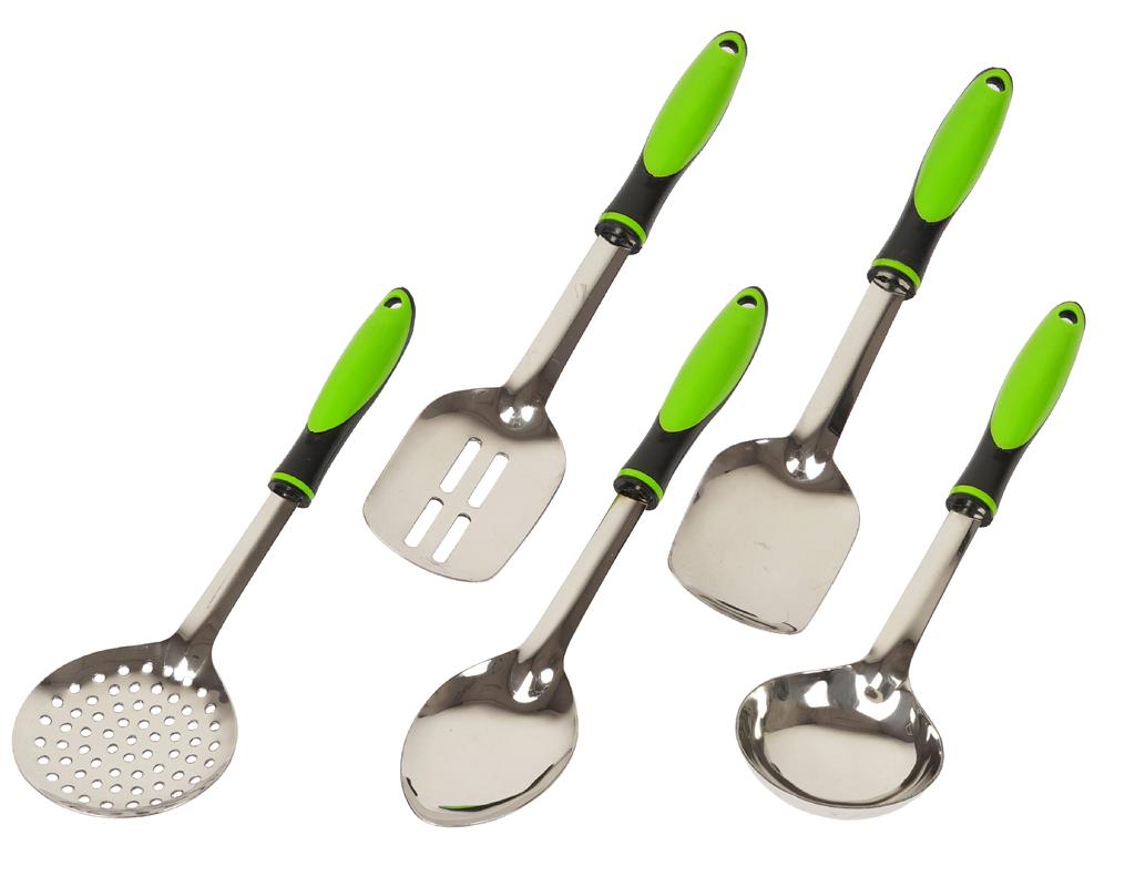 Trifri 5 Pcs Kitchen Utensils Stainless Steel Cooking Utensil Set Chef’s Kitchen Tools Slotted Turner