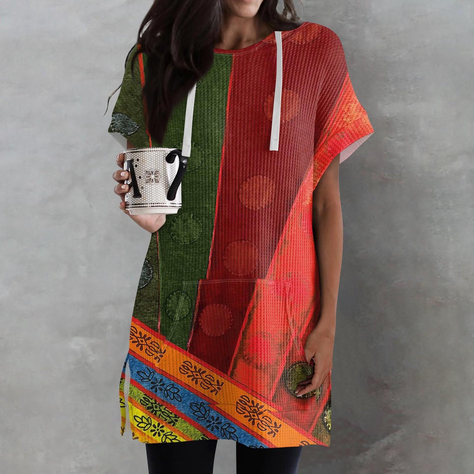 Женские свободные рубашки с принтом — фото 15