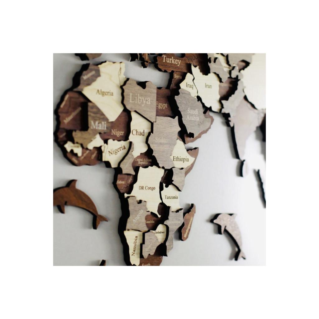3d Wooden World Map, Wooden Wall Decor, Wall Painting, Real World Map, Decoration