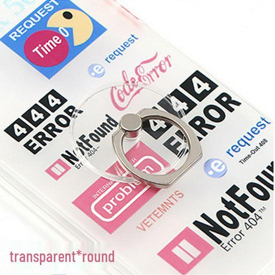 Crystal Clear Phone Stand Ring: Transparent PC Acrylic & Metal Ring Holder
