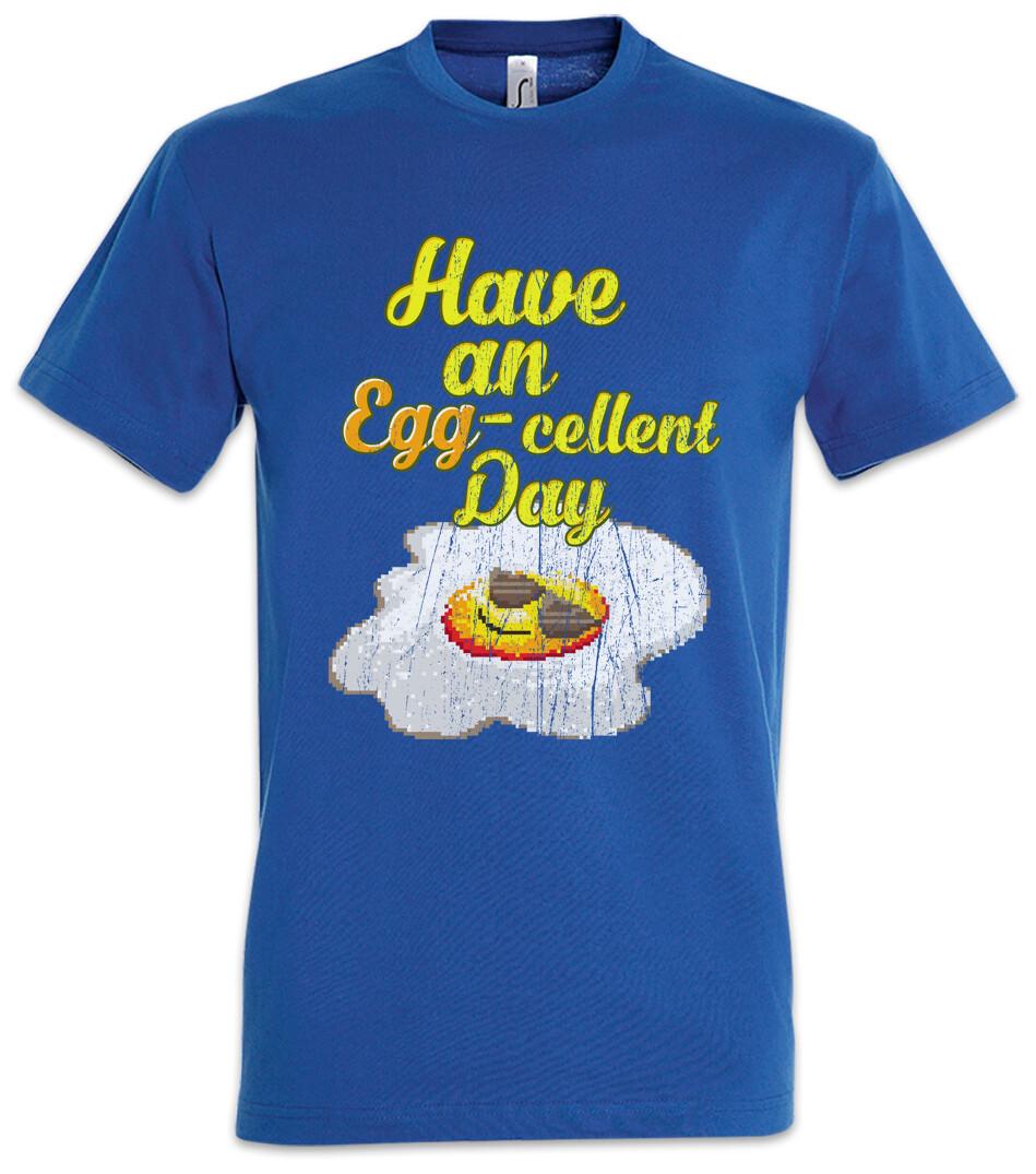 

Have An Egg-Cellent Day T-Shirt Mens Womens Tees Top Pixel Retro Fun Fried Egg Gamer Geek Nerd Gaming M