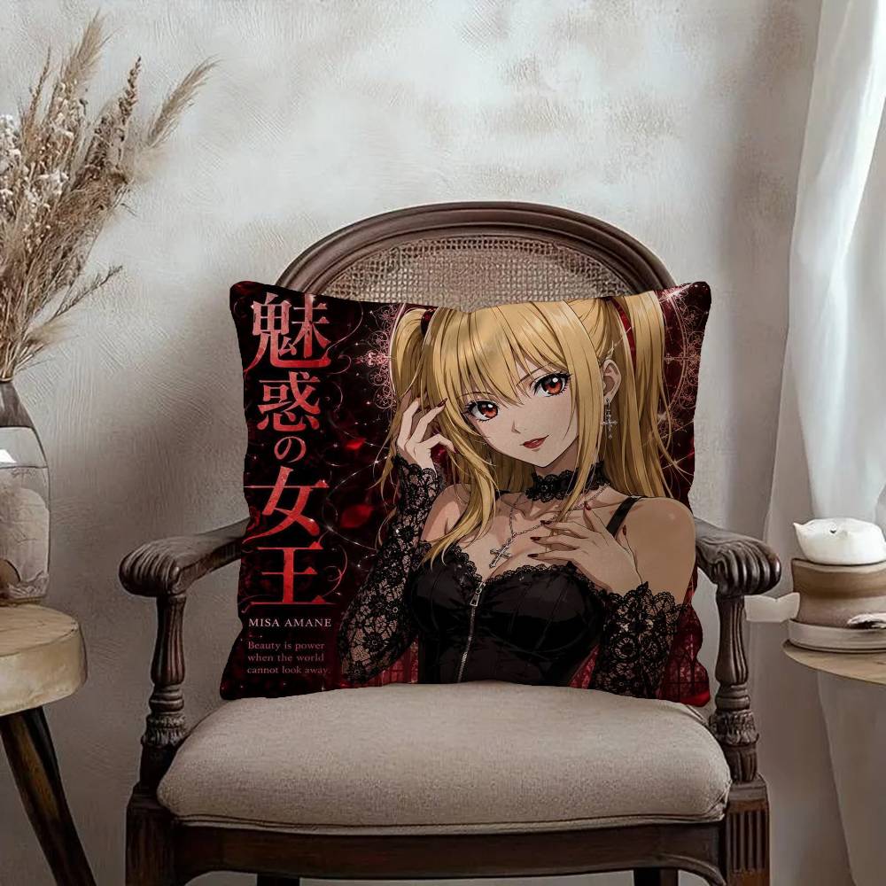 Misa D-Death N-Note Cross Pillow Gift Home Office Decoration Bedroom Sofa Car Cushion Cover Case 45x45
