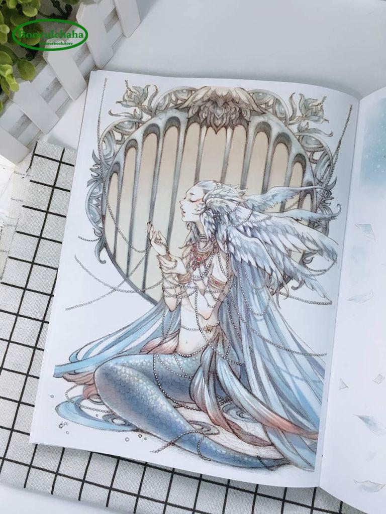 Chinese Aesthetic Ancient Style Line Drawing Book Colored Pencil Illustration Comic Path Sweep Flower 2-pack -