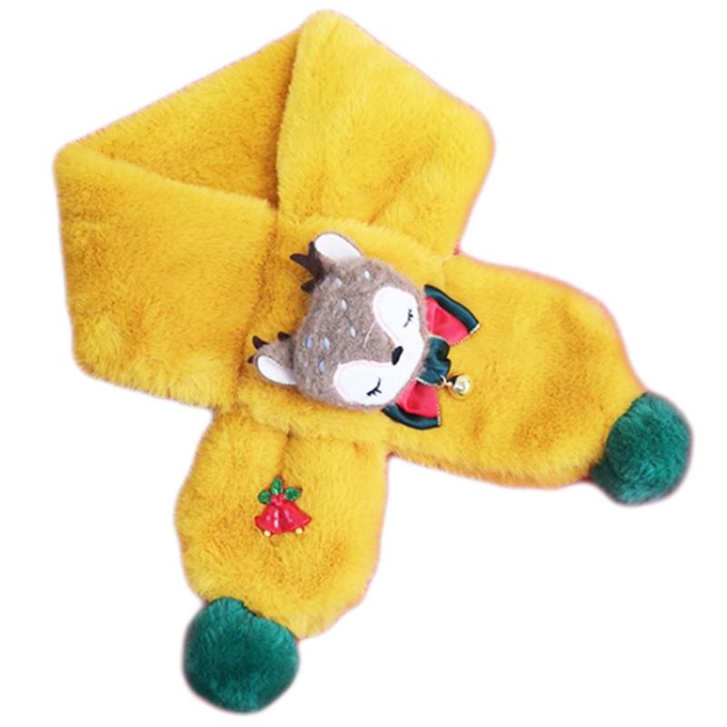 Thicken Faux Fur Plush Christmas ScarfCross Collar Scarf Wrap Winter Neck Warmers For Women Winter Warm Scarf