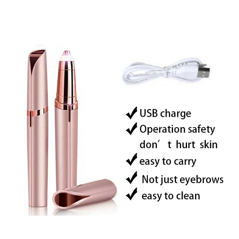 Electric Eyebrow Trimmer USB Electric Shaver Novice Eyebrow Scraper Women's Electric Eyebrow Scraper Simple and Portable