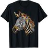 Zebra Buntes Kunsttier Zoo Zebra T-Shirt