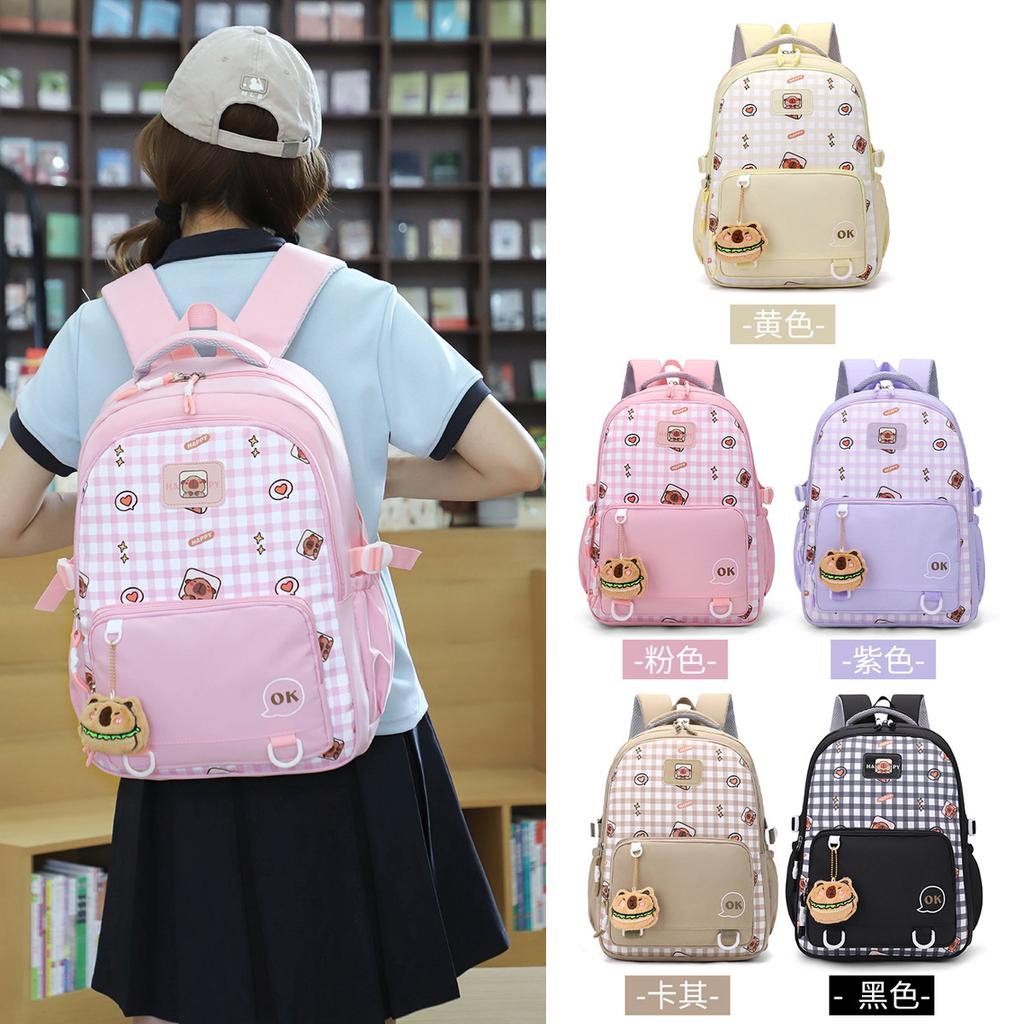 New backpack cute niche design junior high school student schoolbag large capacity travel college wind backpack