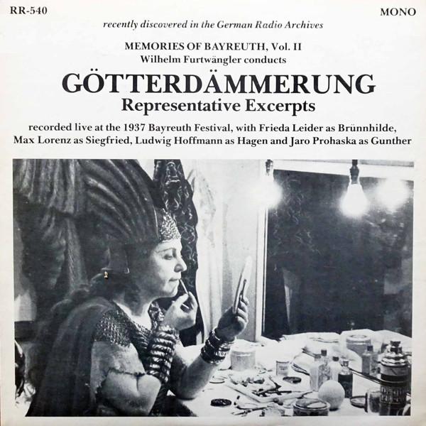 

LP Record RICHARD WAGNER WILHELM FURTWNGLE Wagner Excerpts From Die Gotterdam RR540 Educational Med 1981 US Classical Used