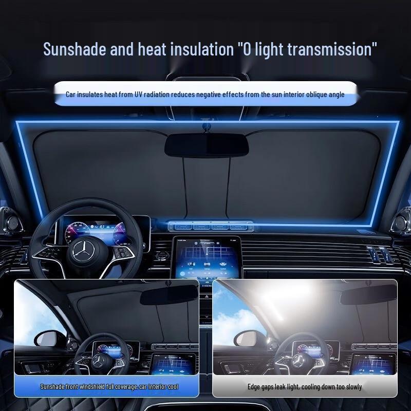 Peugeot Car Sun Shade: Heat Insulation Windshield Curtain for 3008/208/408.