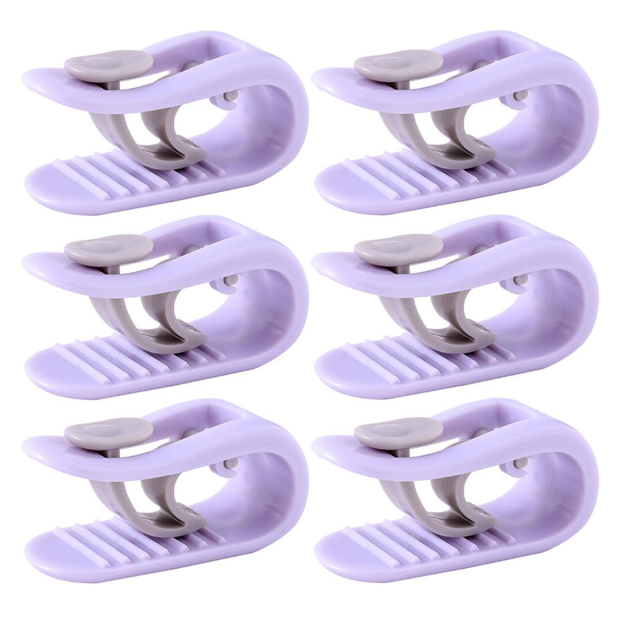 

Зажимы безыгольные гибкие, № 6 шт., нескользящие булавки для одеял, захват для пуховых одеял фиолетовый