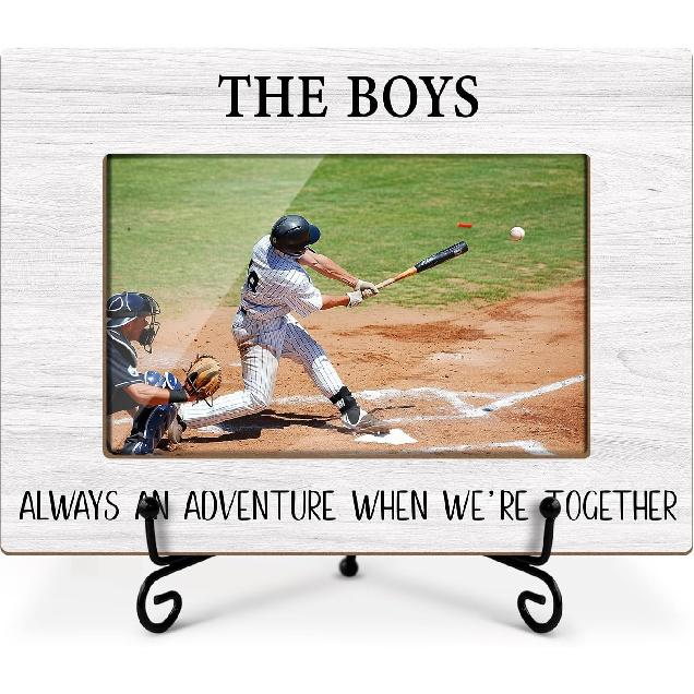 Utaqer Brother Picture Frame, Friendship Picture Gifts For Men Friend Brother, Wooden Picture Frame For Birthday Thanksgiving Keepsake Holiday, 4X6