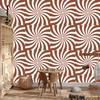 Hippie Background Wallpaper Orange and White for Living Room and Bedroom 50x1000