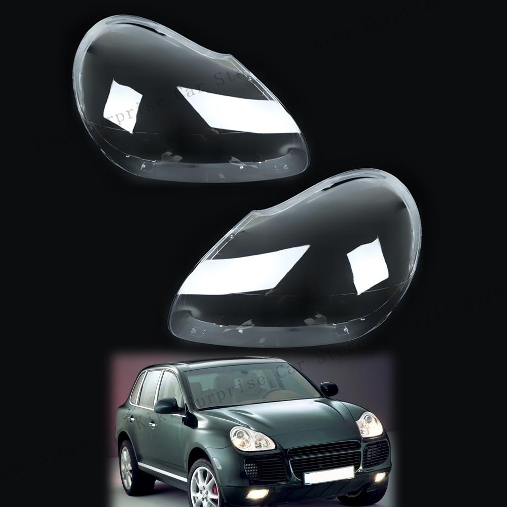 For Porsche Cayenne 2005 2006 Headlamp Lens Glass Shell Car Front Headlight Glass Cover Plexiglass Clear Lamp Lampshade