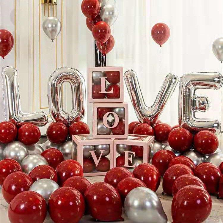Double-Layer Thickened Red Wedding Balloons for Engagement and Room Decoration