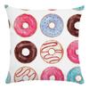 Donut Print Pillowcase Home Bedroom Living Room Sofa Cushion Cover 45x45cm Peach Skin Pillowcase