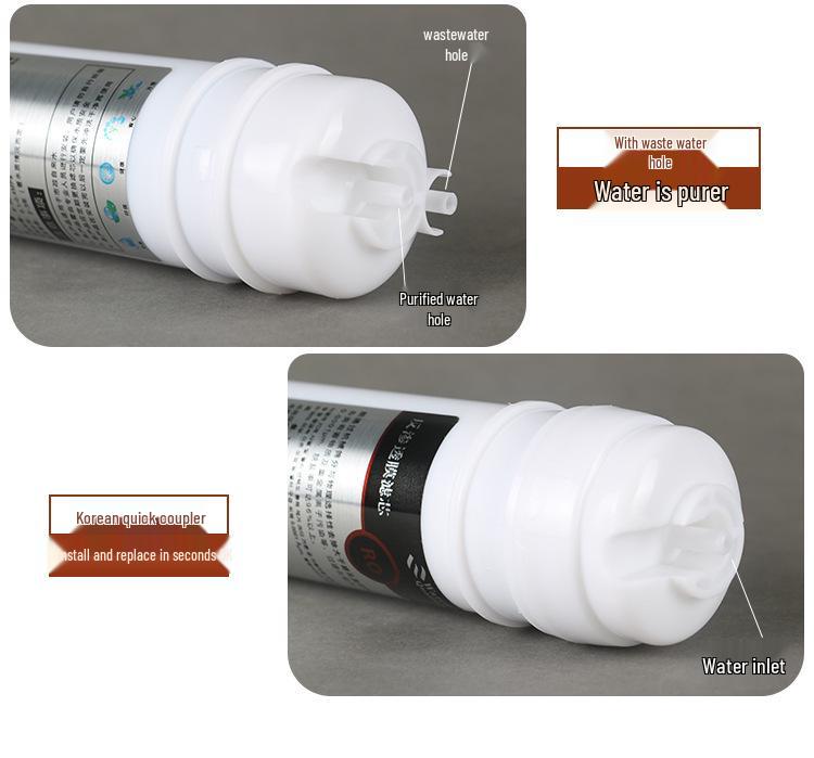 Korean Quick Connect RO Membrane Water Purifier Cartridge, Universal Reverse Osmosis 50/75G