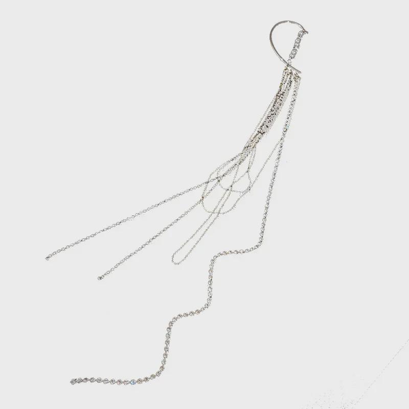 Exquisite Long Tassel Earrings with Imitation Pearl & Diamond for Women