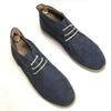 H&M Crepe Sole Suede Chukka Boots 27.5 Navy Blue Desert Leather Shoes
