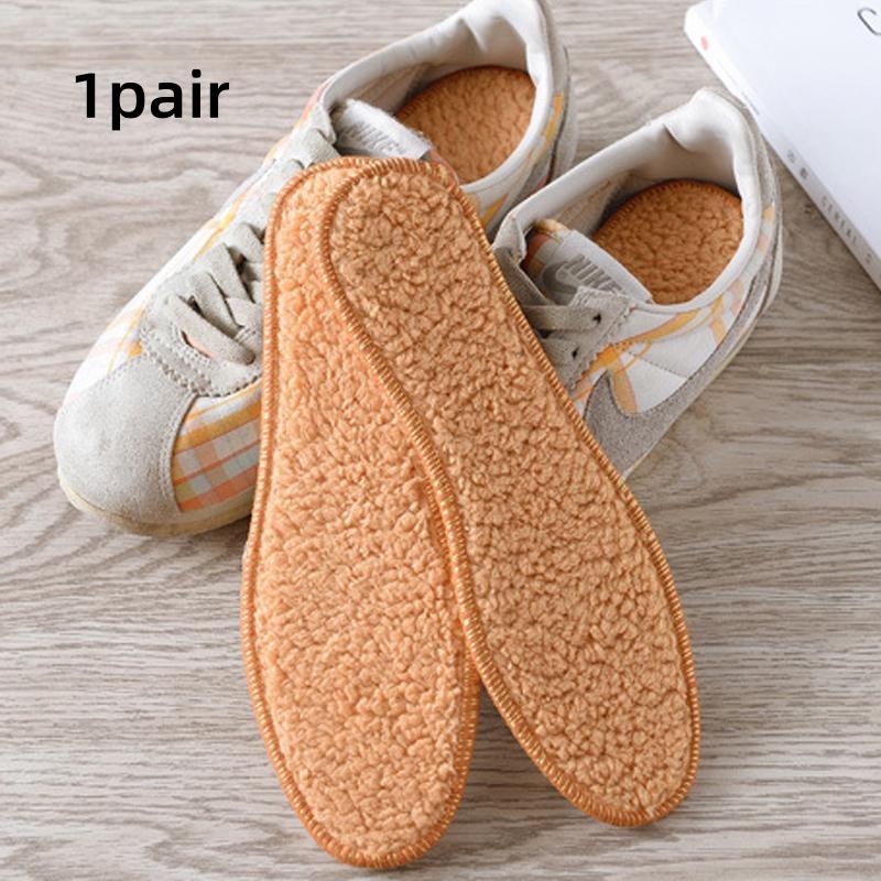 

1/3 пары теплых стелек из овечьей шерсти и утолщенных, удобных и дезодорирующих хлопковых стелек 40