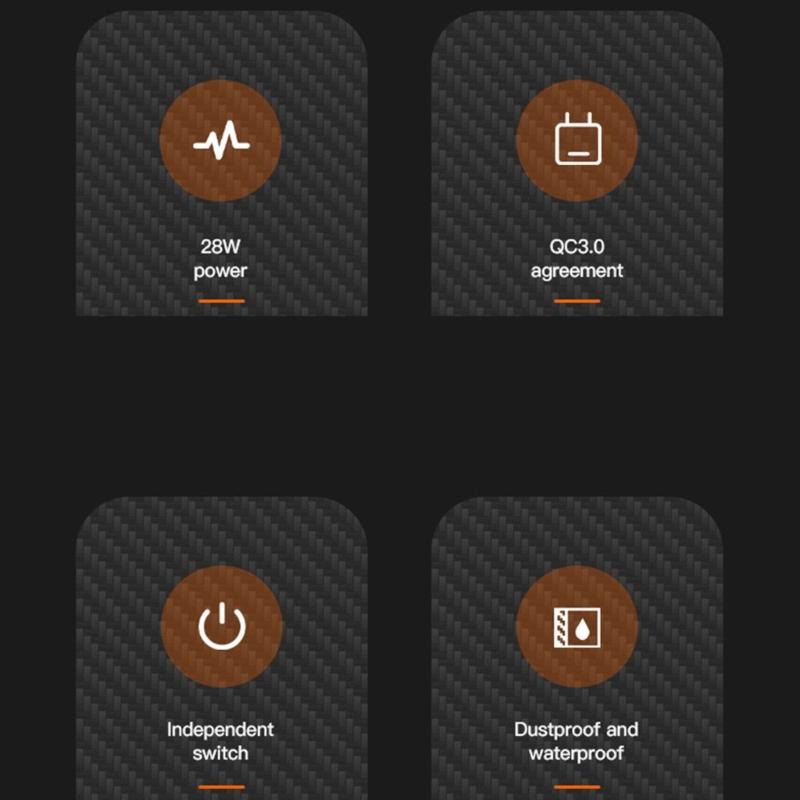 DC20V-80V Nabíječka telefonů pro elektrokola Elektrická kola USB nabíječka Výstup 5V2A/10W nebo QC3.0 5V3A, 9V2A, 12V1.5A /18W