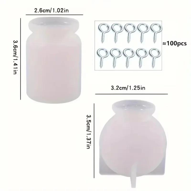 1Set Resin Small Bottle Pendant Silicone Mold Drift Bottle Micro Landscape DlY Jewelry Wishing Bottle Pendant Silicone Mold