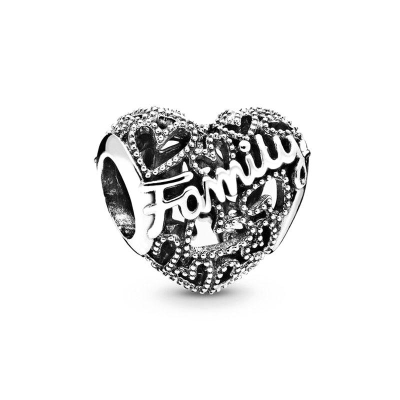 Europe Copper Family Charm Fit Original Bracelet Jewelry Pendant Sparkling Mom Bead Dangle Mother'S Day Gift