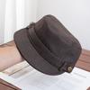 New retro British style flat top hat women's casual versatile face small fashionable equestrian hat out of the face hat