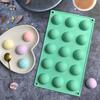 15 Holes Half Ball Sphere Round Silicone Mold 3D Brownie Pudding Mousse Chocolate Dessert Diy Baking Cake Decoration Tool