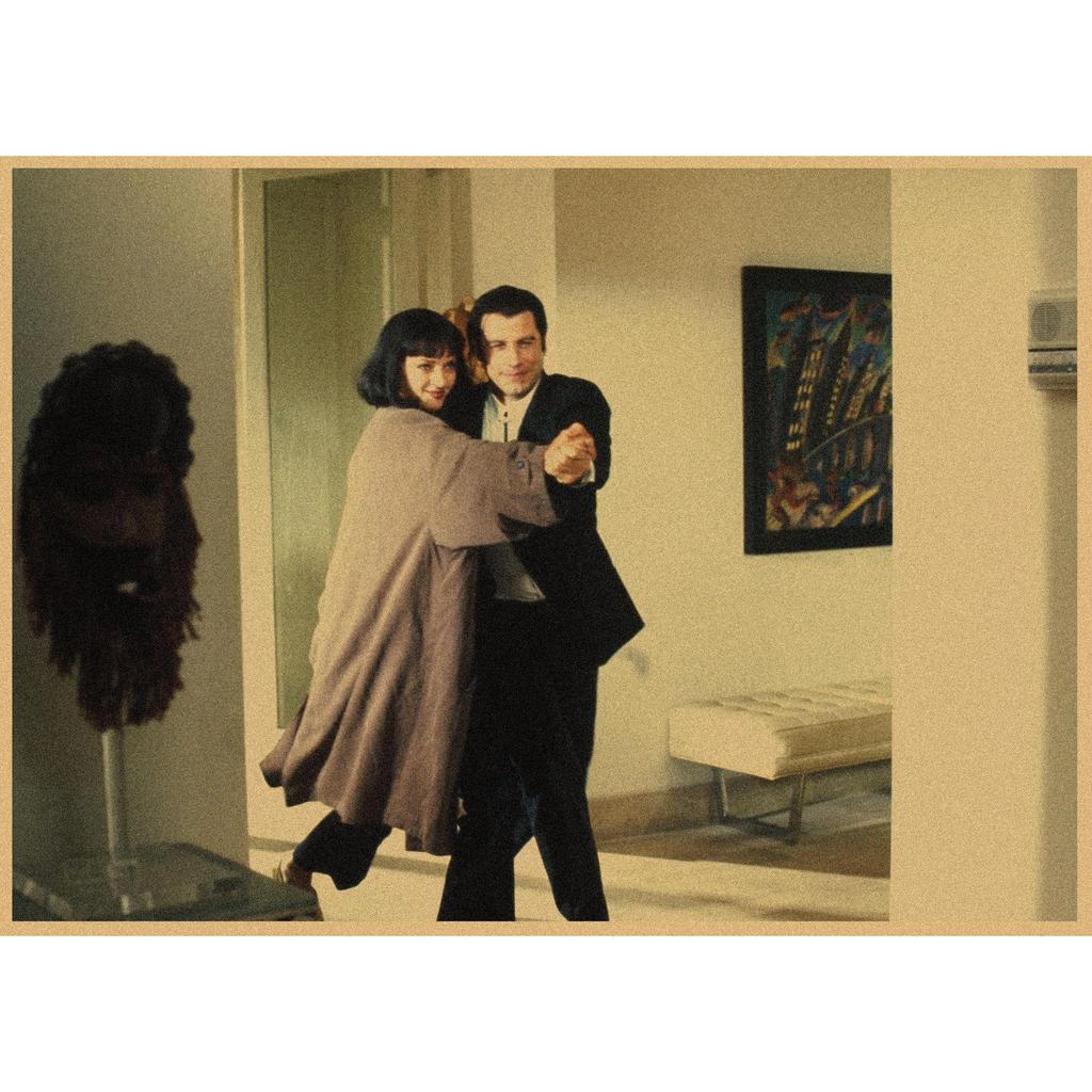 Pulp Fiction Retro Kraft Paper Poster - Classic Bar Wall Decoration