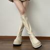 Trend Skinny Thick Heel Popular Muffin Bottom Over Knee Boots Women's Versatile Niche Muffin Thick Bottom Skinny Boots
