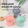 Tilted Cat Food Bowl Cat Food Dish Anti Vomiting Raised Cat Food Bowl Non Slip Plastic Feeding Bowl For Flat- Faced Cats