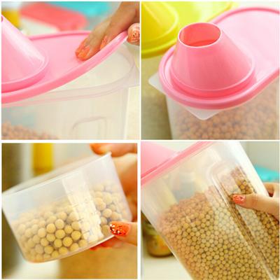 2,5 l große Kapazität Küche luftdicht trockene Lebensmittel Müsli Aufbewahrungsbox Dichtung Topf kann