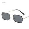 Small Square Rimless Sunglasses Women  Trending Black Sun Glasses For Female Vintage Eyewear UV400