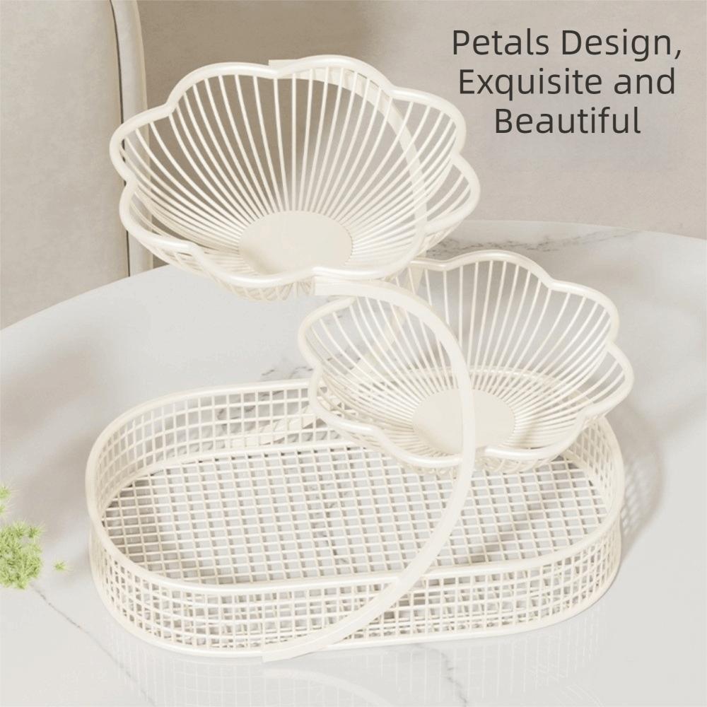 Hollow-Out Tiered Fruit Basket Metal Fruit Basket Snack Display Rack  Living Room Display