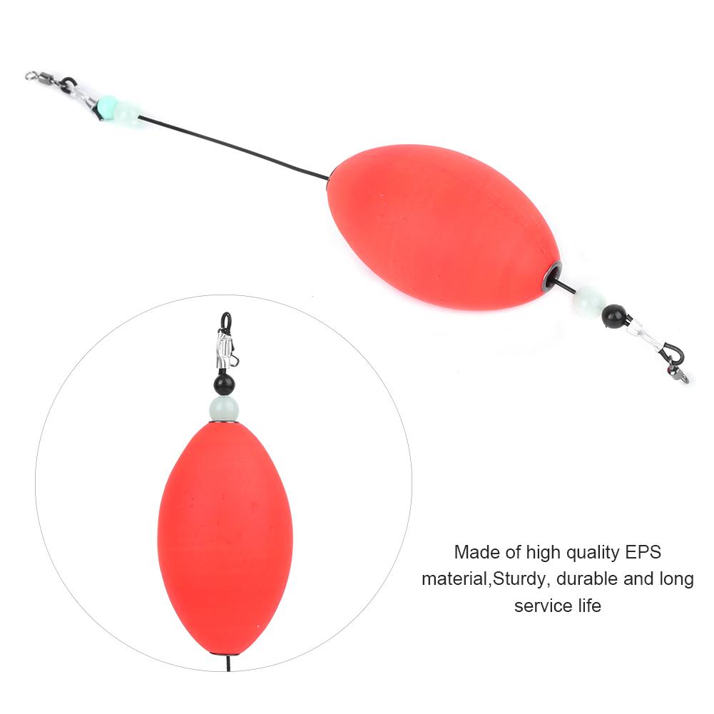 EPS Lightweight Red Oval Appearance Sea Fishing Float with Steel Wire Tackle Supplies
