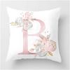 Ins Nordic Pillowcase Design Pink Letter Cushion Pillowcase Car Sofa Waist Design Home Furnishing