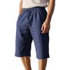 Sommer locker und einfach einfarbig Sieben-Viertel-Hose Baumwolle und Leinen atmungsaktiv lässig Sport Strand Herrenshorts
