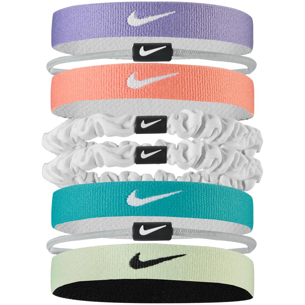 

NIKE Flex Classic Mixed Hair Relax Ties, 8-Pack, Ice/Blue Tint/White, BN2086-572