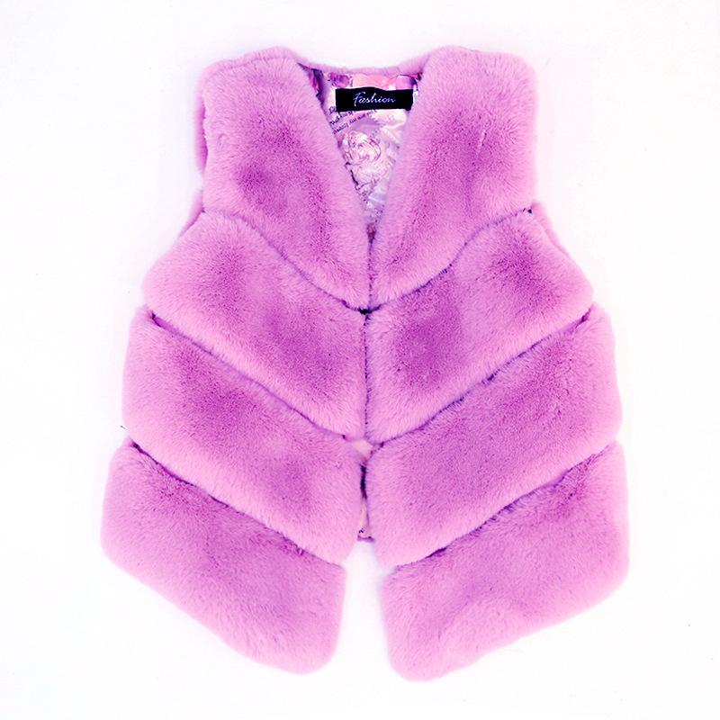 Chaleco de Piel para Niñas Otoño Invierno Moda Grueso Cálido Chaleco Ropa Exterior para Niños Niña Navidad