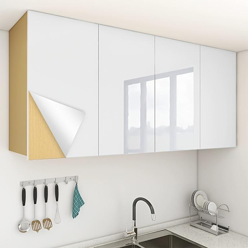 Kitchen Oil-Proof Film Stove Waterproof Moisture-Proof Wallpaper Countertop Self-Adhesiv Cabinet Renovation Tile Glossy Sticker