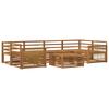 Outdoor Sofa Set 7 Pcs Natural Solid Acacia Wood