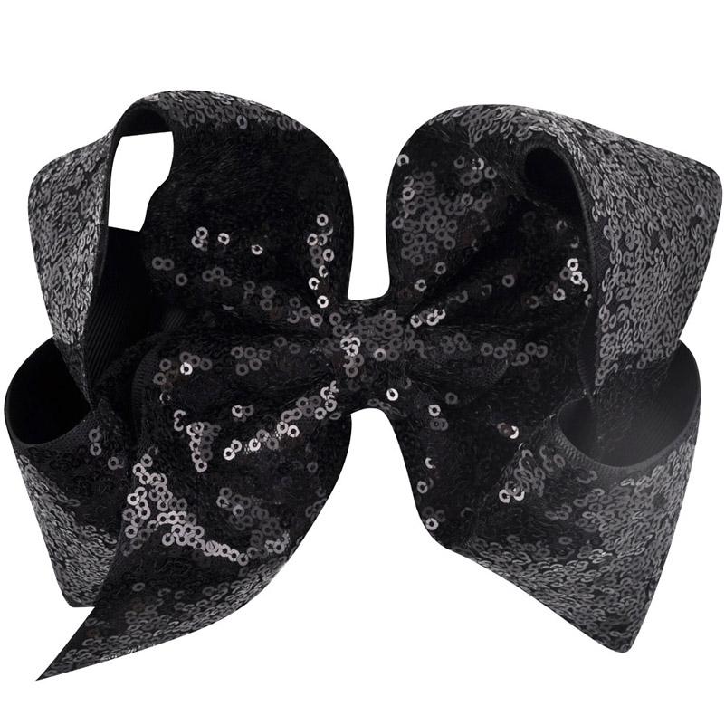 29Colors 8 inch Big Rainbow Large Hair Bow Sequins Ribbon Hairgrips With Alligator Clips Headwear Bowknot Girls Hair Accessories