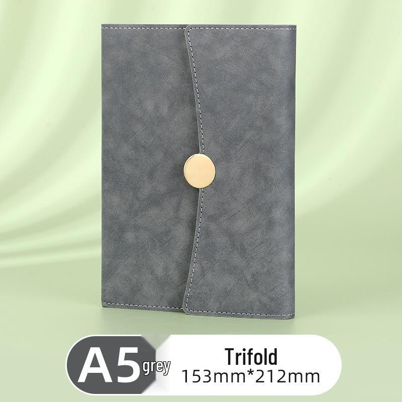 Custom Logo Leather Journal Set: Laptop Gift Box with Three-Fold Thickened Notebook for Creative Business. A5