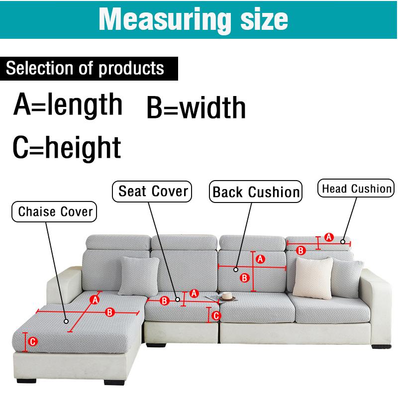Jacquard Sectional Couch Covers, Wear Resistant Stretch Sofa Seat Covers,Anti-Slip,Furniture Protector Sofa Slipcovers For Pets