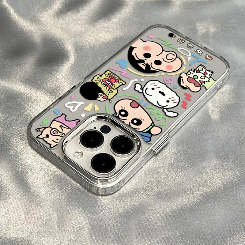 Crayon small new for apple 17promax phone case mirror 16pro fun 14/13/12 cartoon 15
