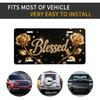 Gold Rose Blessed Front License Plate for Women Car Vanity Plates Decorative Aluminum Metal Cute Novelty License Plate Cover for Men 6x12 Inch (4