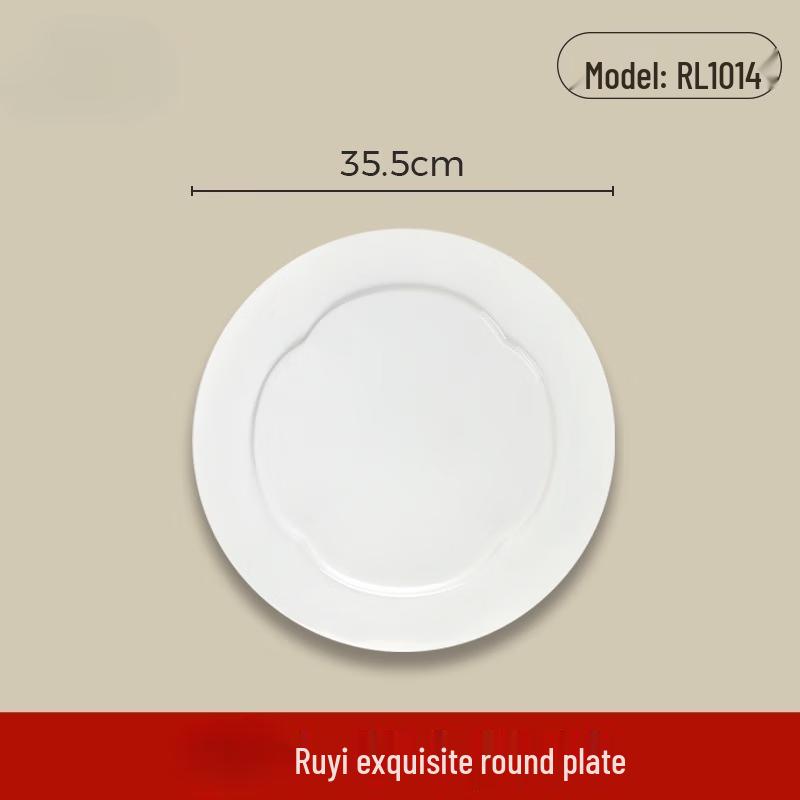 Wuhe Chinese Style White Melamine Round Plate