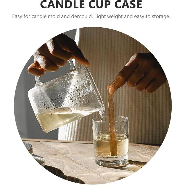 Candle Making Kit 100 Sets Aluminum Tea Light Tins Round Candle Cup with Candle Wicks Empty Wax Case Containers Candle for Christmas Wedding Party