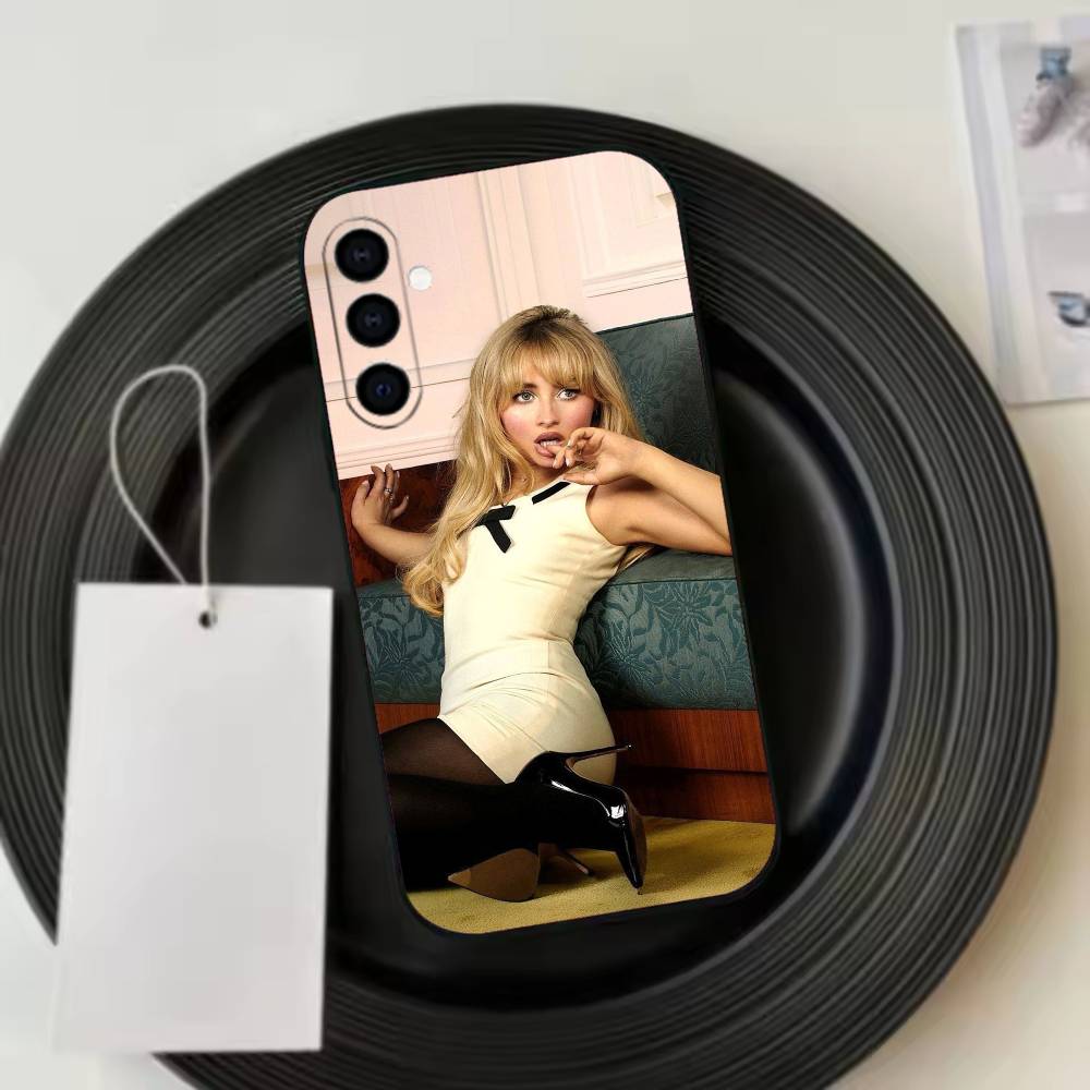 American Gen Z Pop Singer S-Sabrina Carpenter Phone Case For Samsung GalaxyA73,A72,A71,A70,A53,A52,A51,Soft Silicone Black Cover