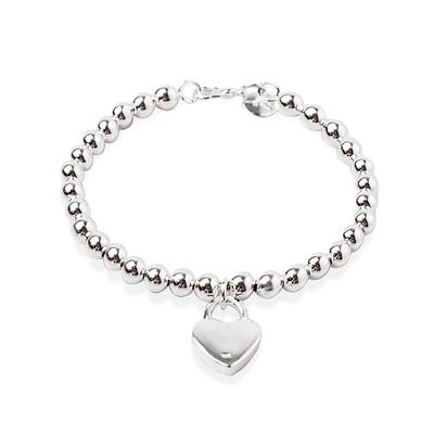 925 Sterling Silver Heart Lock 6mm бісерні ланцюжки браслети ювелірні вироби жінки найвищої якості любителів браслети різдвяний подарунок